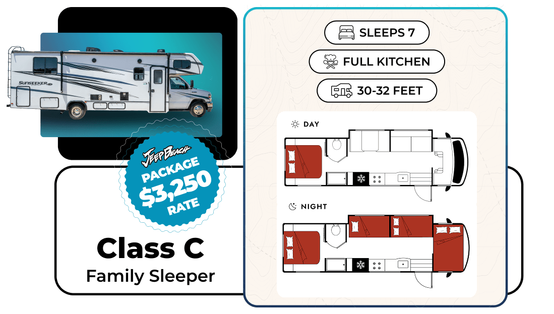 Jeep Beach Class C Family Sleeper