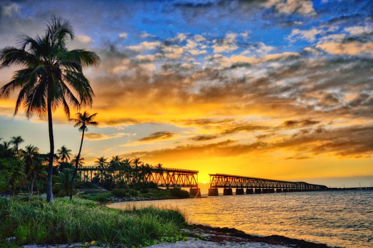 sunset view of bahia honda state park